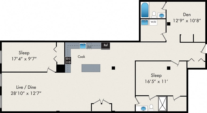 Unit 003D floor plan